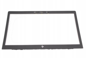 Czarna ramka matrycy do HP EliteBook 850 G5 G6, widok od frontu z logo HP