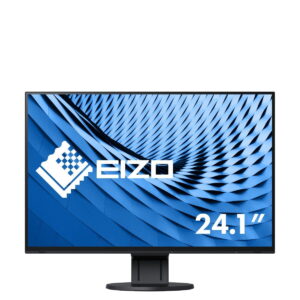 Monitor EIZO FlexScan EV2457 24,1 cala z bezramkową konstrukcją na czarnej podstawie