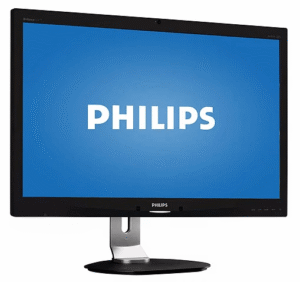 Monitor Philips 271P4Q 27 cali na podstawie, widok z przodu z ekranem Philips
