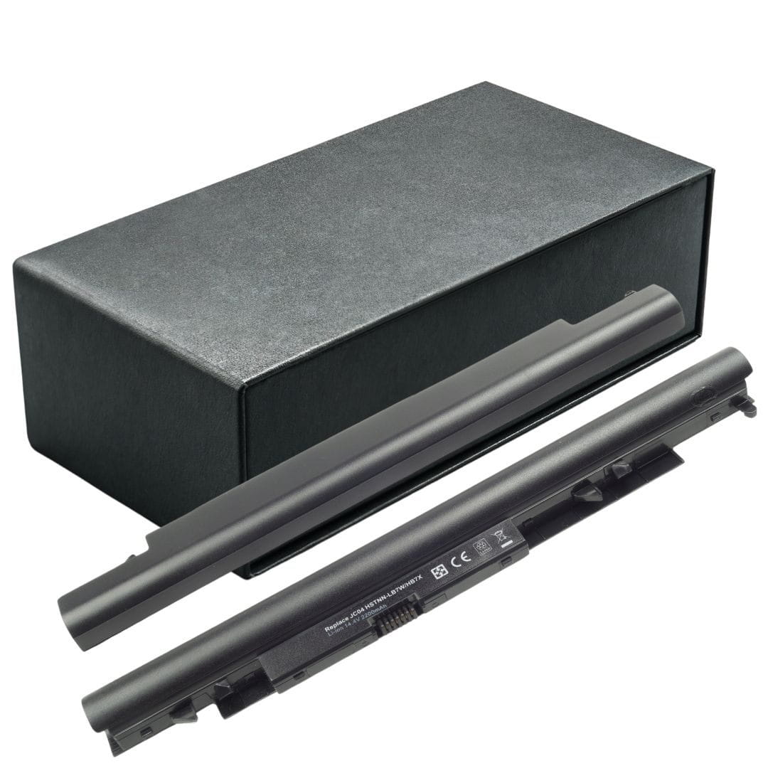 Bateria HP 240 245 G6 1 Czarna bateria do laptopa HP 240 G6 i 245 G6 na tle czarnego pudełka
