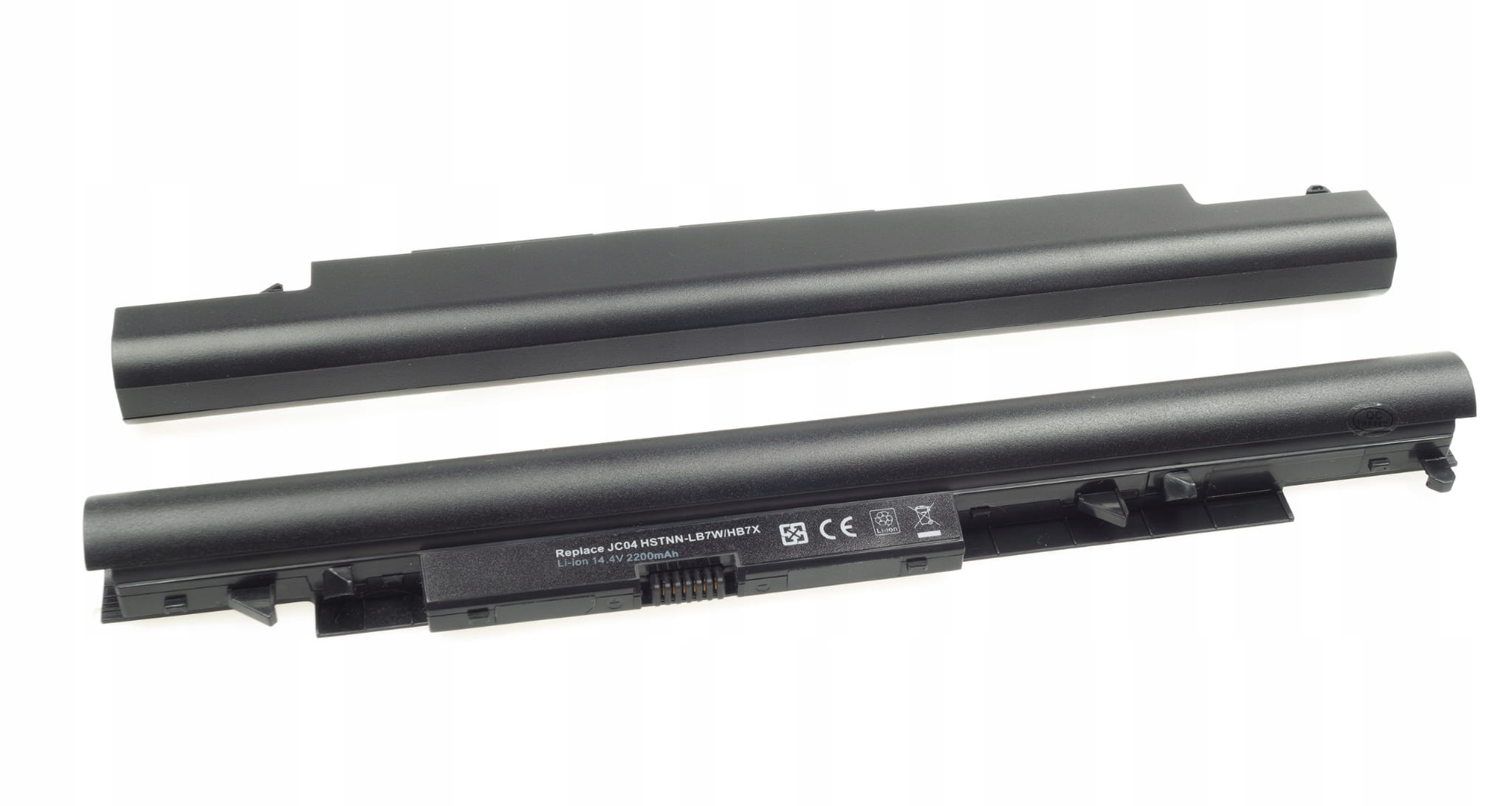 Bateria HP 240 245 G6 2 Czarna bateria do laptopa HP 240 G6 i 245 G6 pokazana z dwóch stron