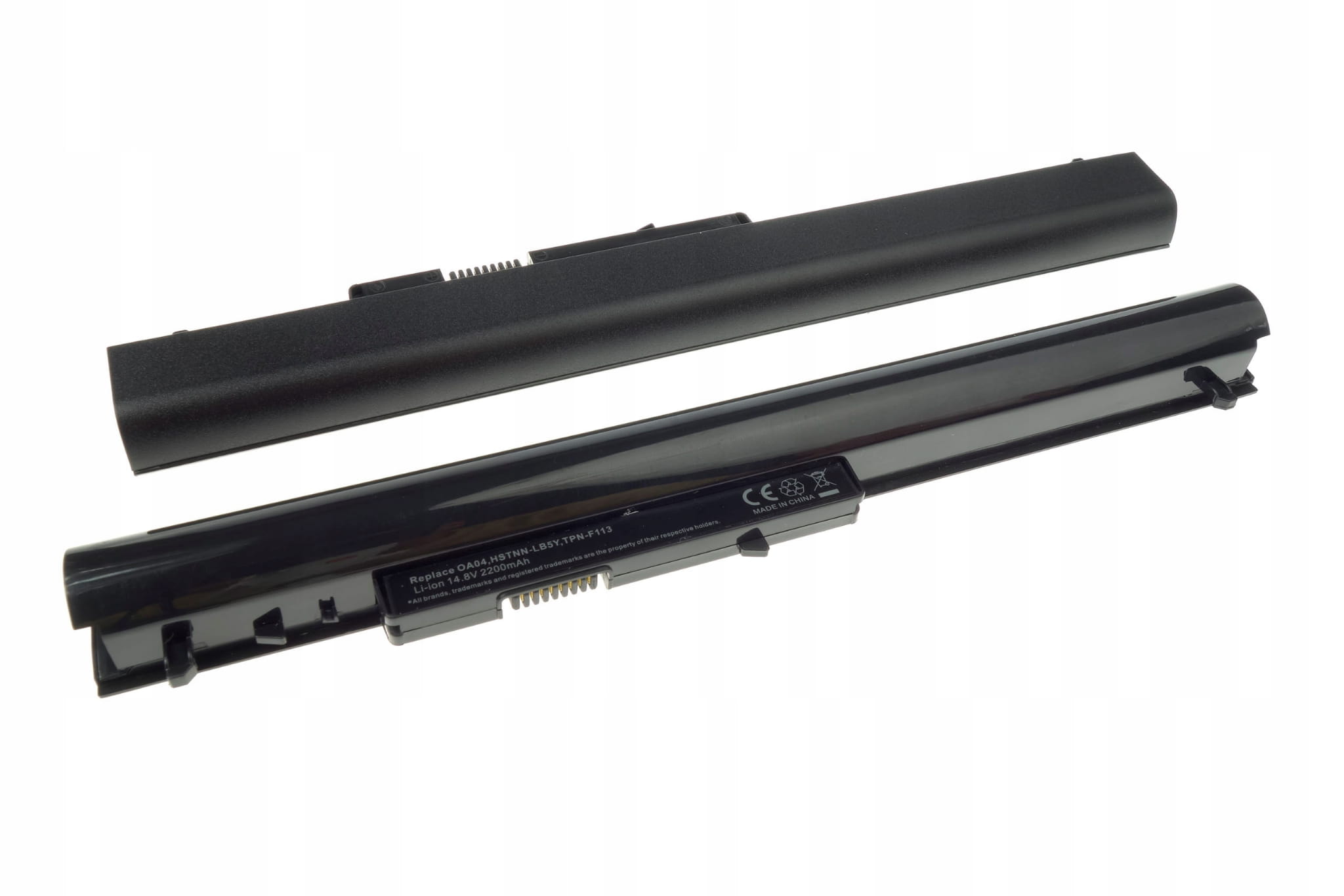 Bateria HP 240 G2 240 G3 2 Czarna bateria do laptopa HP 240 G2 i 240 G3 na białym tle