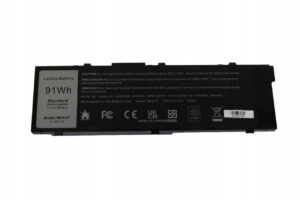 Bateria MFKVP 91 Wh 11,4 V do laptopów Dell Precision, widok etykiety i złączy