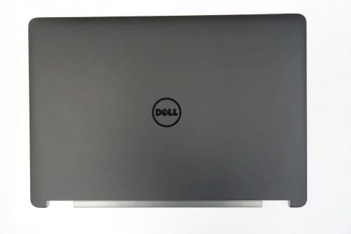 Nowa Klapa Matrycy Dell E7470 1 Zewnętrzna strona czarnej klapy matrycy Dell E7470 z logo Dell