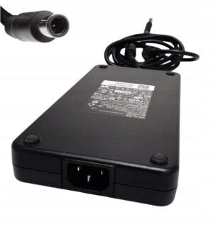 Czarny zasilacz Dell Precision 240W z przewodem, wtykiem z pinem i gniazdem zasilania IEC