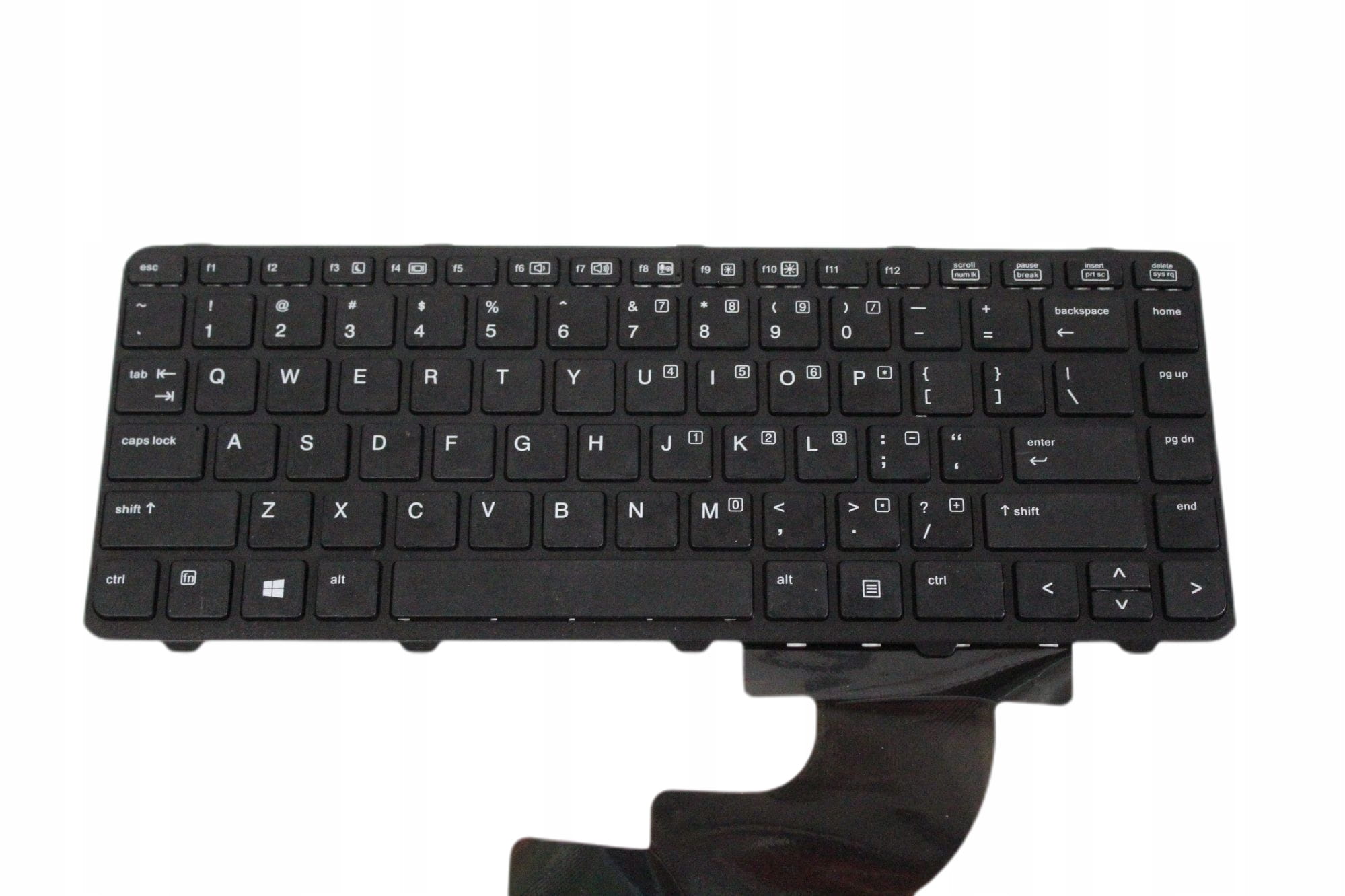 Nowa Klawiatura do HP ProBook 640 G1 645 G1 1 Czarna klawiatura do HP ProBook 640 G1 i 645 G1 z widoczną taśmą połączeniową