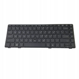 Oryginalna czarna klawiatura do HP ProBook 6460b i 6470b, widok z przodu na białym tle
