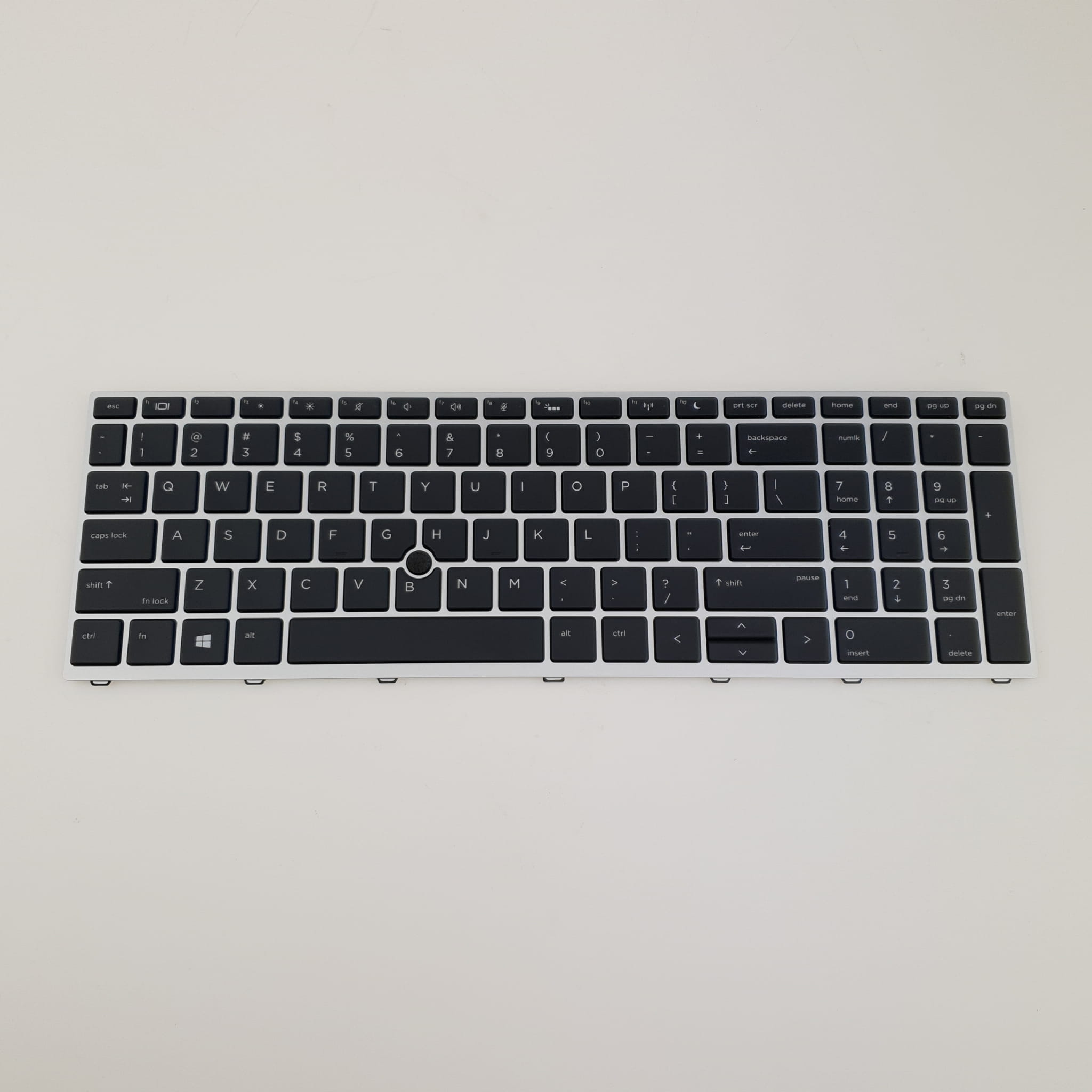 Nowa Klawiatura Podświetlana do HP ProBook 650 655 G4 G5 2 Czarna klawiatura do HP ProBook 650 i 655 G4 G5 z blokiem numerycznym, widok z góry