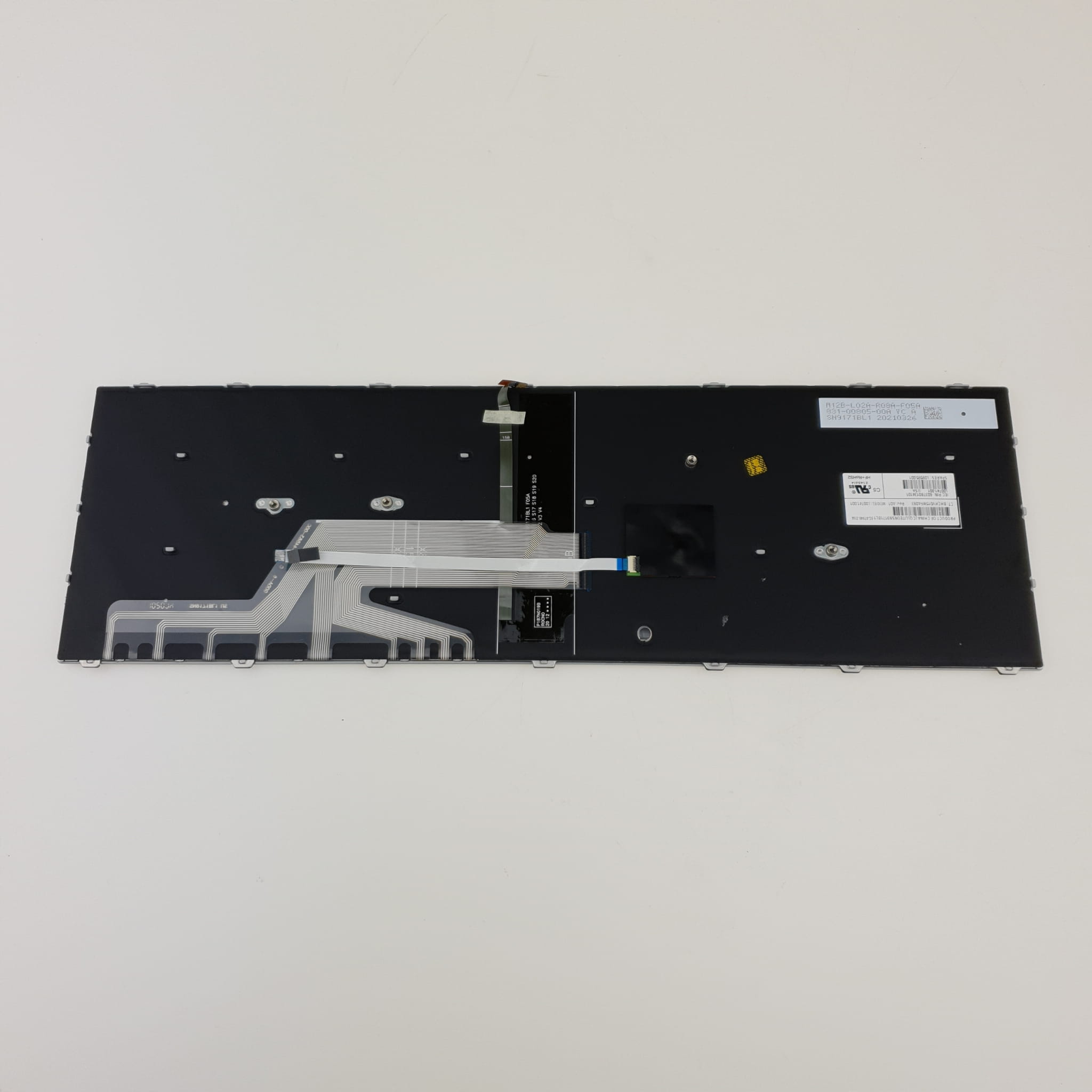 Nowa Klawiatura Podświetlana do HP ProBook 650 655 G4 G5 3 Spód klawiatury do HP ProBook 650 i 655 G4 G5 z taśmami połączeniowymi
