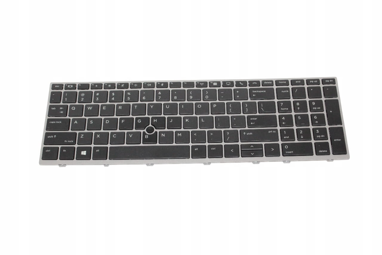 Nowa Klawiatura do HP EliteBook 755 850 G5 G6 Zbook 15u G5 1 Czarna klawiatura do laptopa HP w srebrnej ramce z panelem numerycznym i trackpointem