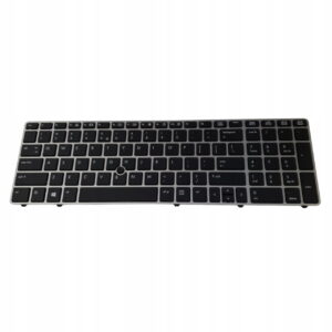 Oryginalna klawiatura HP EliteBook 8560p i 8570p QWERTY PL z TrackPoint, widok od góry