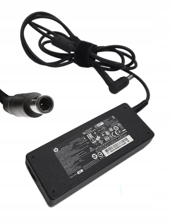 Zasilacz HP 19.5V 3.33A 65W + Przejściówka 2 Zasilacz HP 65 W z przewodem, wtykiem kątowym i przejściówką z niebieską końcówką
