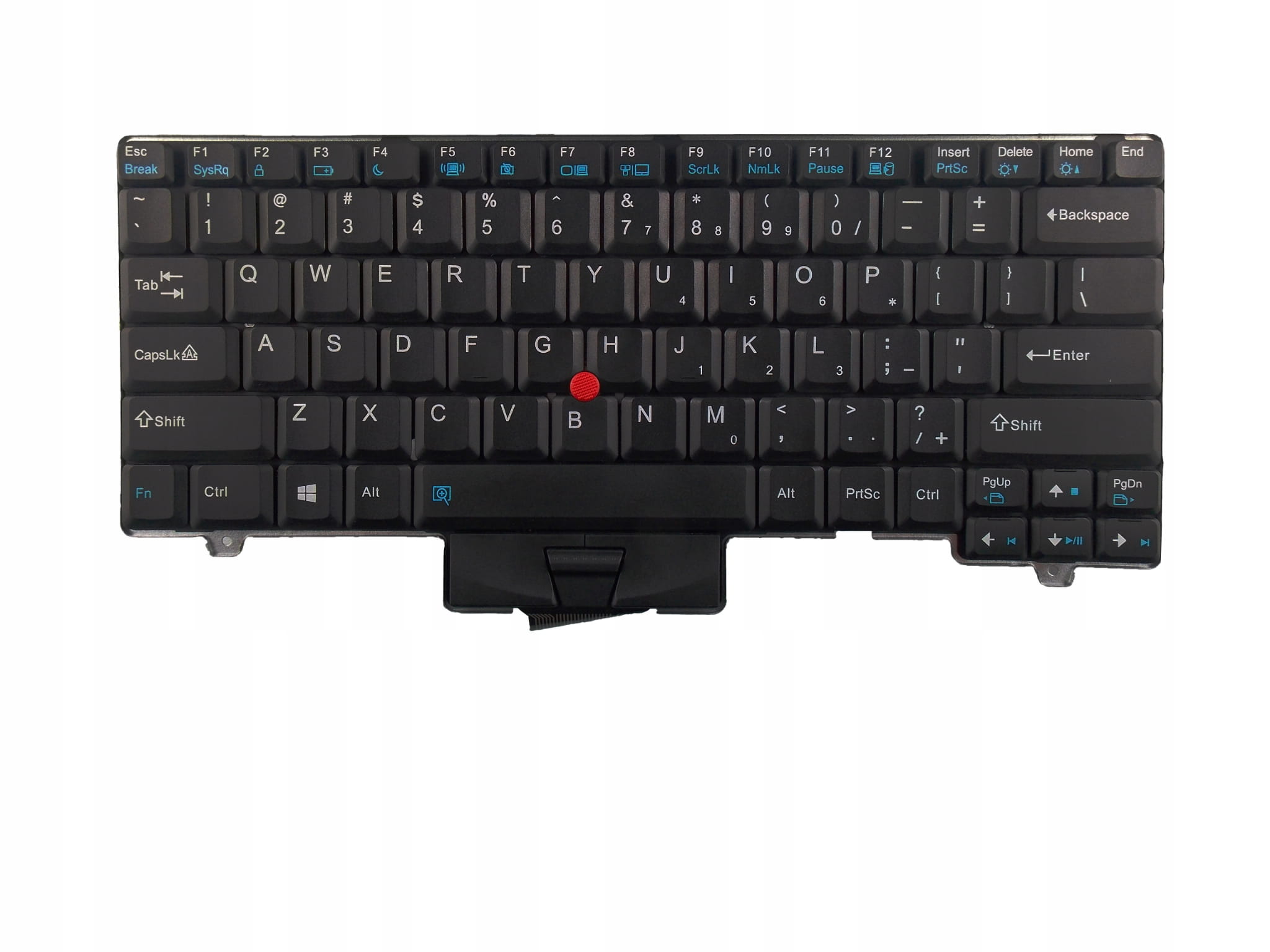 Nowa Klawiatura do Lenovo ThinkPad L420 L520 1 Czarna klawiatura do Lenovo ThinkPad L420 L520 z czerwonym TrackPointem na białym tle