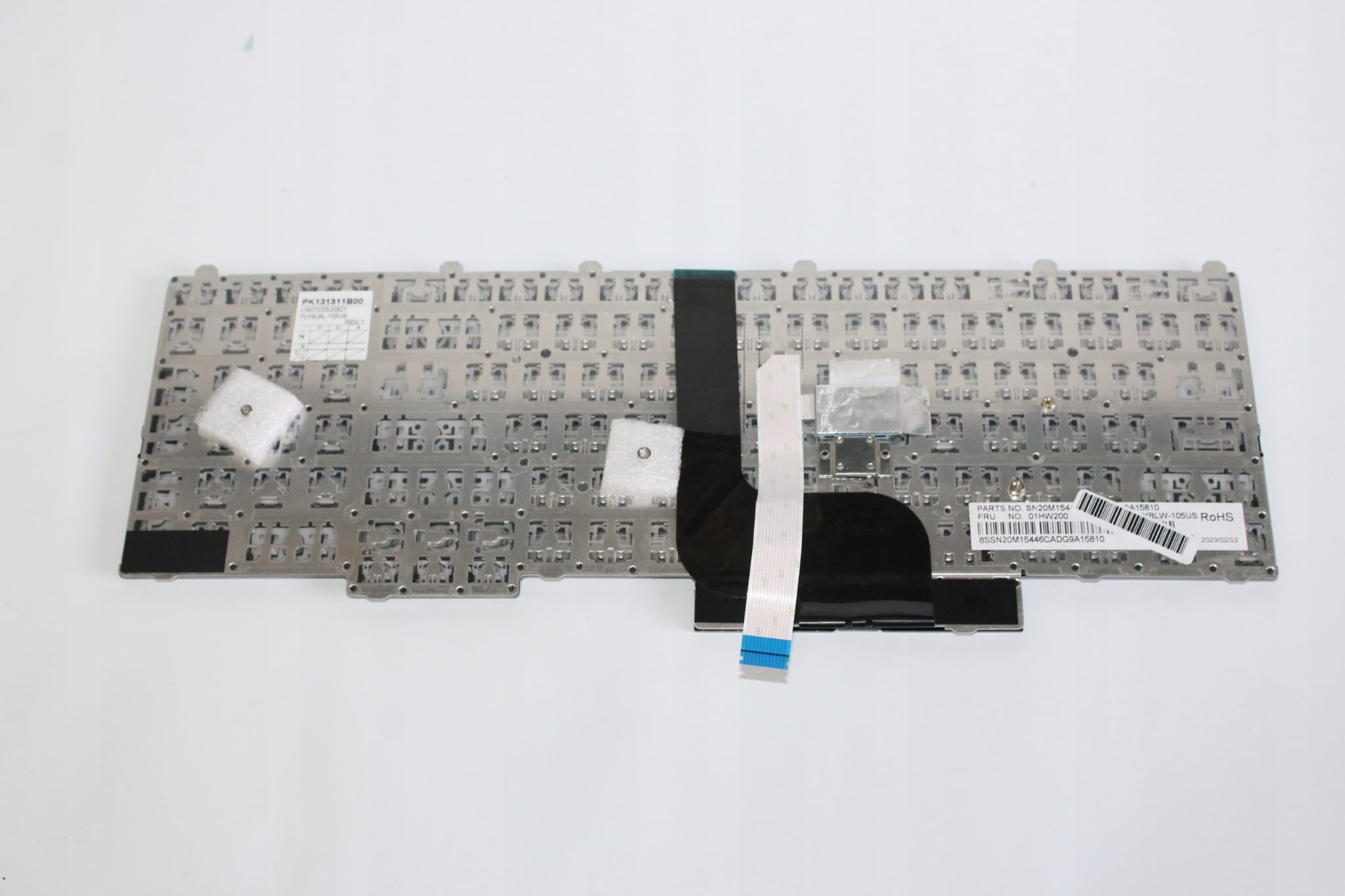 Nowa Klawiatura Lenovo ThinkPad P50 P51 P70 P71 4 Spód klawiatury Lenovo ThinkPad z taśmą połączeniową i elementami montażowymi