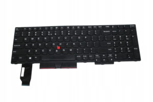 Czarna klawiatura do Lenovo ThinkPad z blokiem numerycznym, czerwonym TrackPointem i taśmą