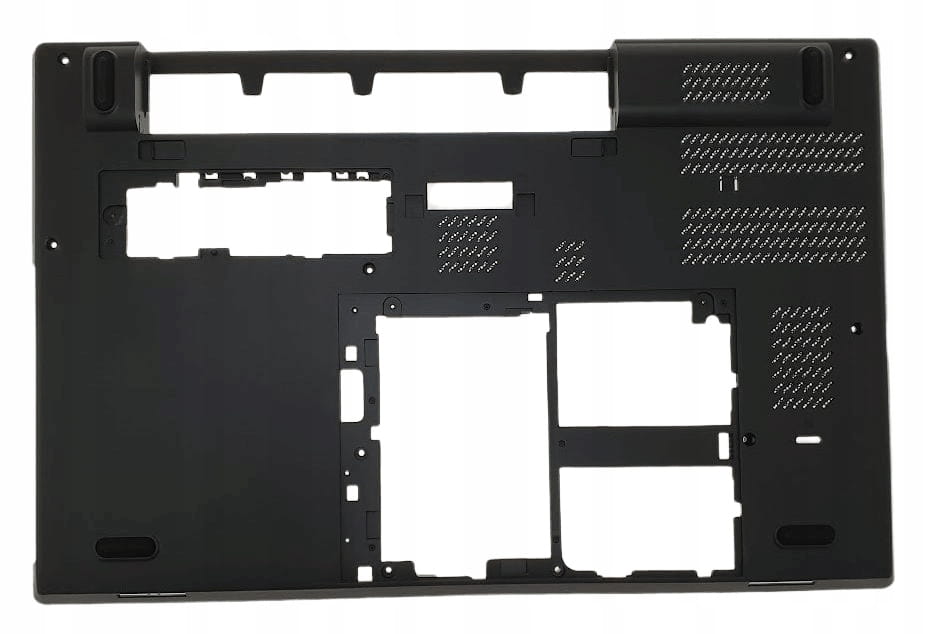 Nowa Dolna Obudowa Kadłubek Lenovo ThinkPad T540p W540 W541 1 Zewnętrzna strona czarnej dolnej obudowy Lenovo ThinkPad T540p W540 W541 z otworami wentylacyjnymi